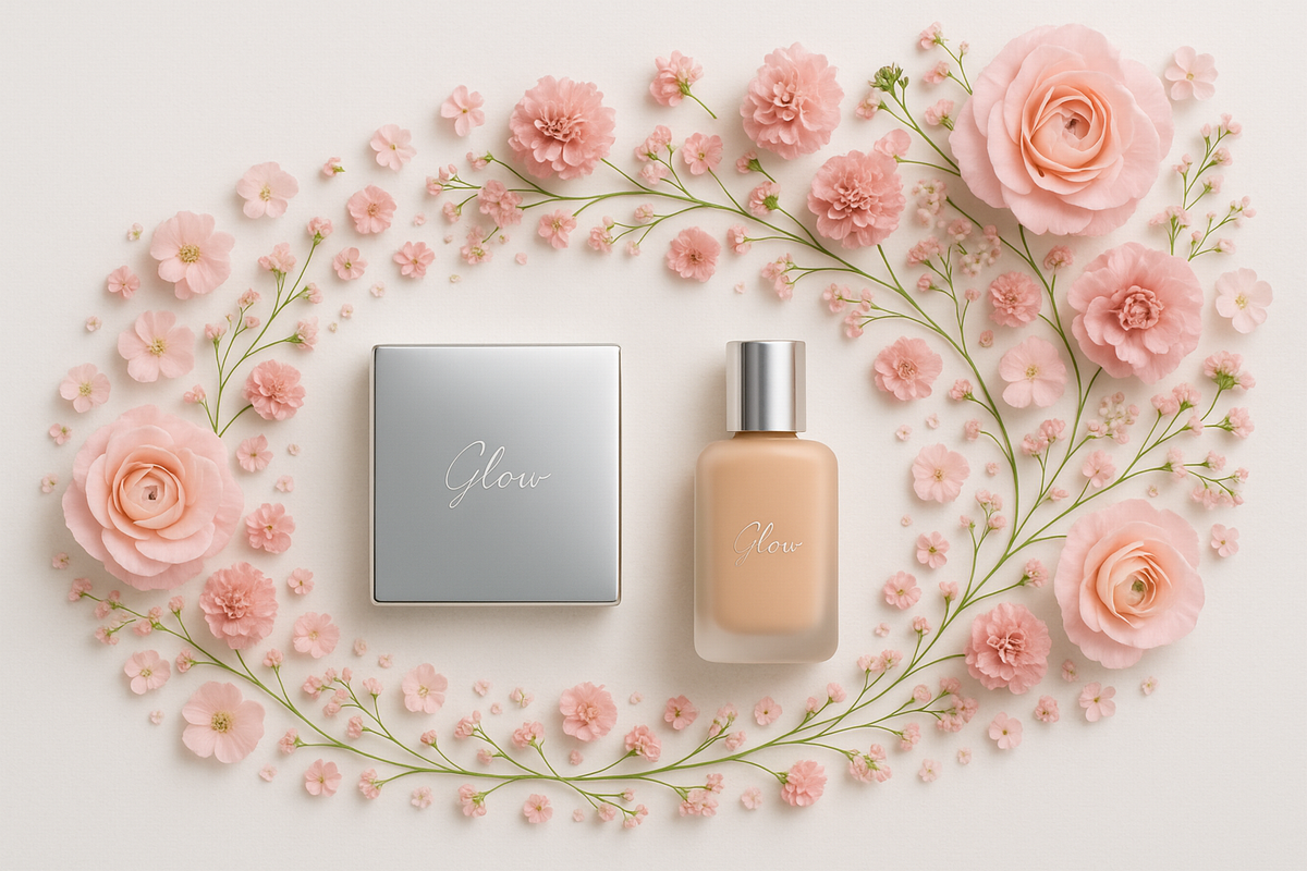 敏感期のファンデ選びのイメージ（ゆらぎ肌にやさしい処方とナチュラルなメイクの雰囲気）