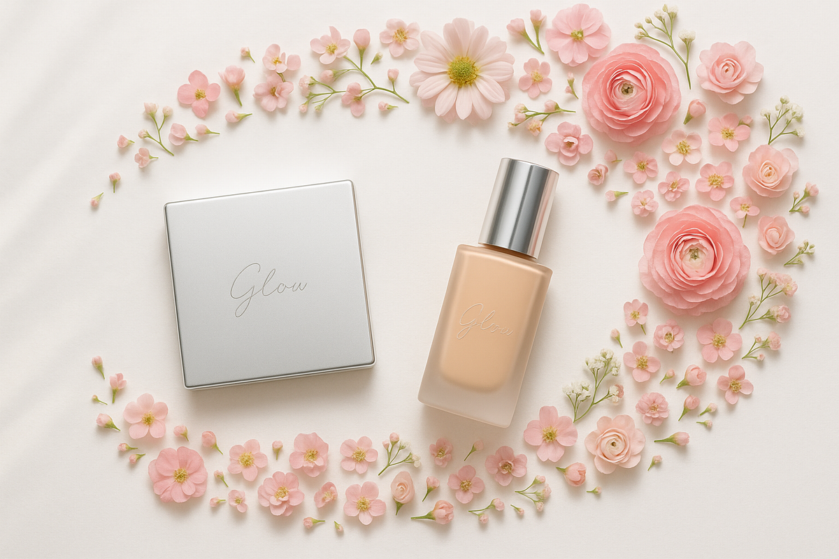 化粧直しのコツとヨレを防ぐ重ね方のイメージ（自然で美しい仕上がりを保つメイクの雰囲気）